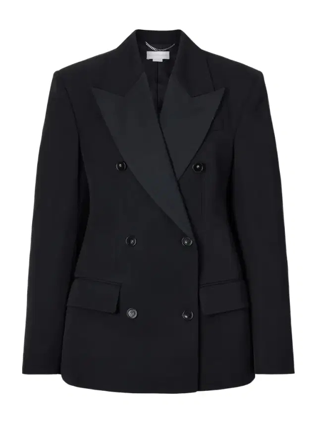 Double-breasted Twill-trimmed Wool Blazer