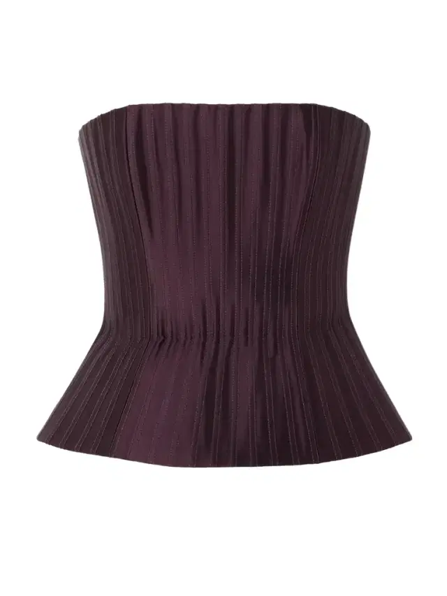 Veda Strapless Silk-twill Bustier