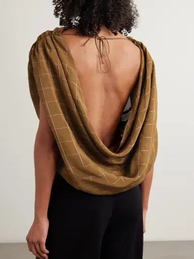 Kallmeyer Naia Checked Draped Voile Top | Thumbnail 3 Kallmeyer Naia Checked Draped Voile Top | Thumbnail 3