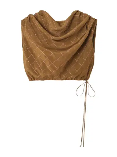 Kallmeyer Naia Checked Draped Voile Top | Thumbnail 1 Kallmeyer Naia Checked Draped Voile Top | Thumbnail 1