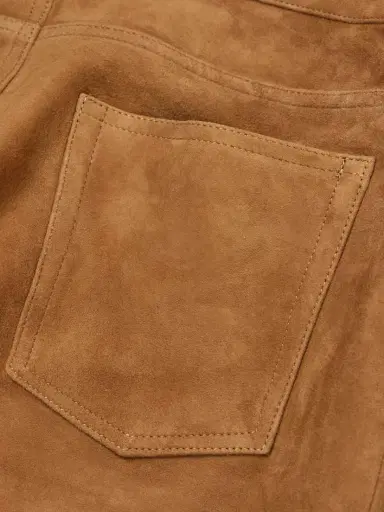 Nour Hammour Milo Paneled Suede Wide-leg Pants | Thumbnail 5