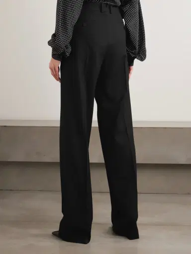 Tom Ford Pleated Grain De Poudre Wool Straight-leg Pants | Thumbnail 3