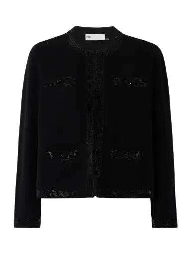 Tory Burch Kendra Crystal-embellished Wool-blend Cardigan | Thumbnail 1