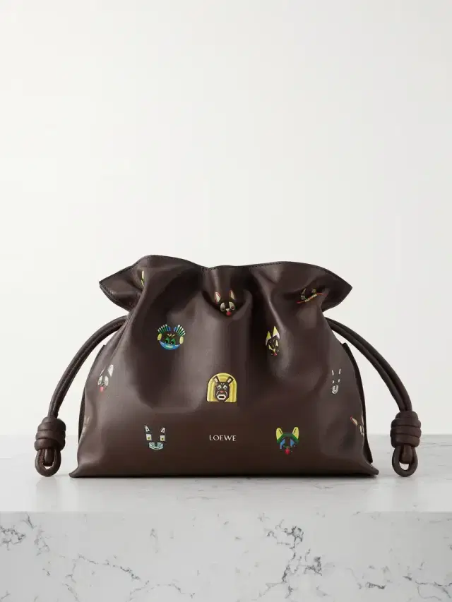 Loewe + Louis Wain Flamenco Cats Mini Printed Leather Clutch
