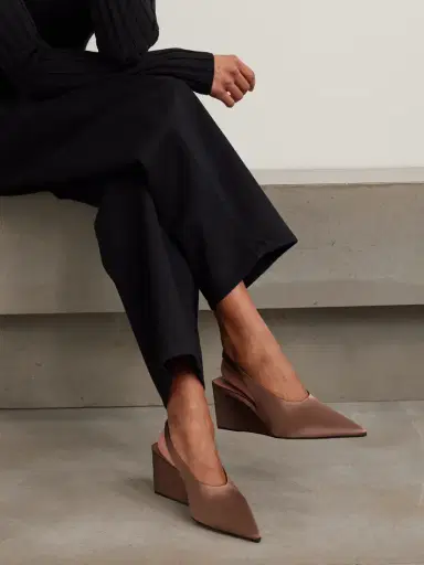 Alaïa Cube 75 Satin Slingback Wedge Pumps | Thumbnail 2 Alaïa Cube 75 Satin Slingback Wedge Pumps | Thumbnail 2