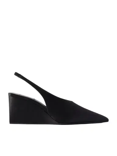 Alaïa Cube 75 Satin Slingback Wedge Pumps | Thumbnail 1 Alaïa Cube 75 Satin Slingback Wedge Pumps | Thumbnail 1