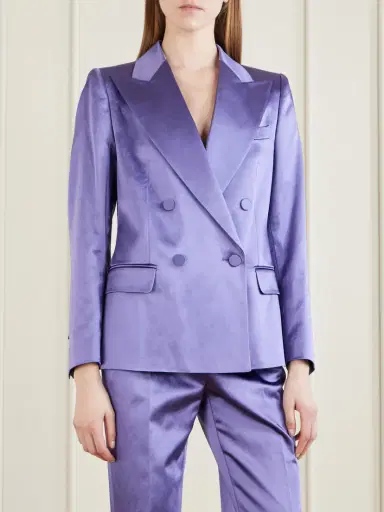 Dries Van Noten Double-breasted Satin Blazer | Thumbnail 3