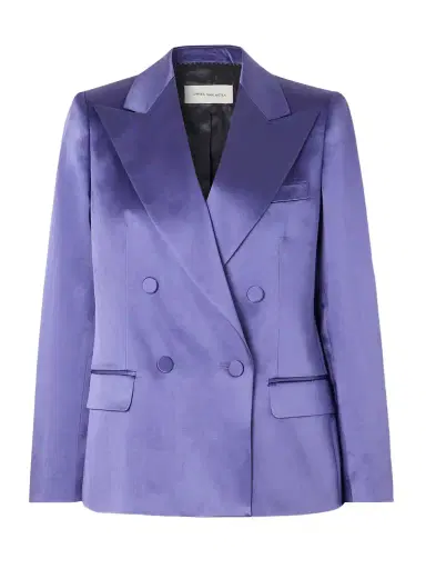 Dries Van Noten Double-breasted Satin Blazer | Thumbnail 1