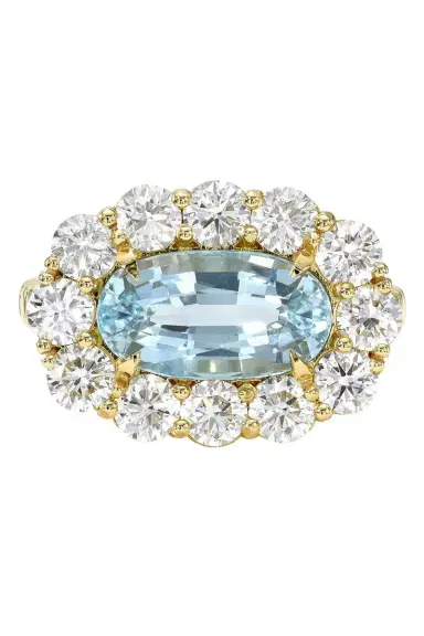 Retrouvaí Aquamarine Diamond Heirloom Ring | Thumbnail 1