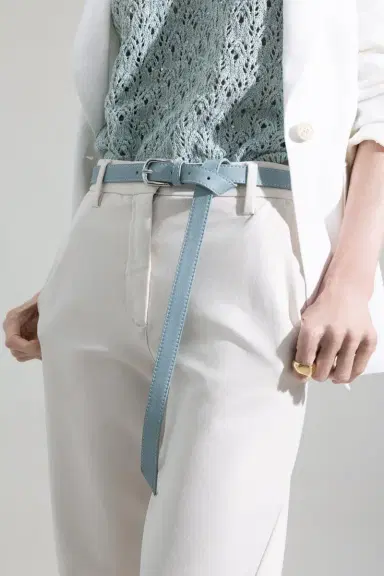 ELEVENTY Double Loop Skinny Buckle Belt | Thumbnail 2 ELEVENTY Double Loop Skinny Buckle Belt | Thumbnail 2