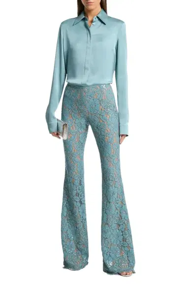 Michael Kors Collection Embroidered Bootleg Pant | Thumbnail 1