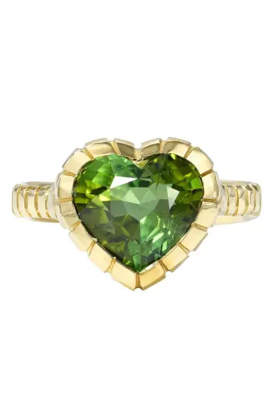Retrouvaí Green Tourmaline Bezel Heirloom Ring | Thumbnail 1