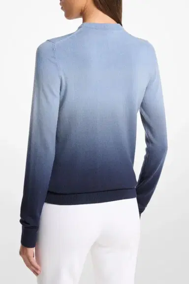 Michael Kors Collection Ombre Long Sleeve Crewneck | Thumbnail 3 Michael Kors Collection Ombre Long Sleeve Crewneck | Thumbnail 3
