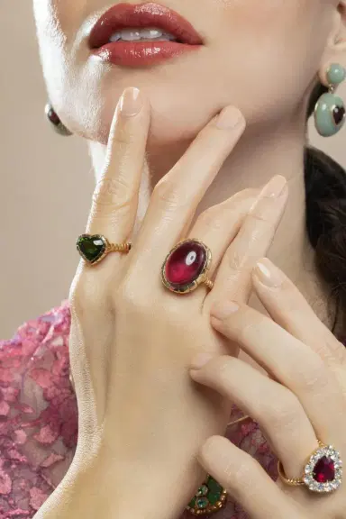Retrouvaí Pink Tourmaline Bezel Heirloom Ring | Thumbnail 2