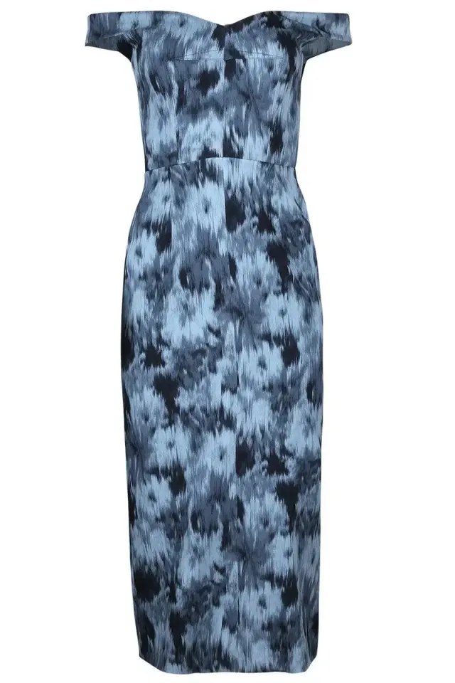 Portrait Neck Sheath Dress