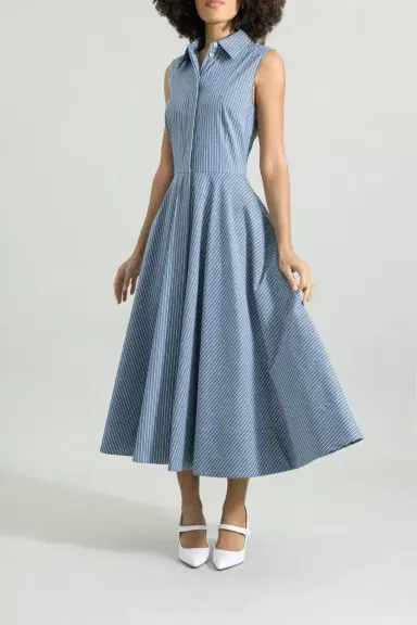 Michael Kors Collection Sleeveless Midi Shirt Dress | Thumbnail 2