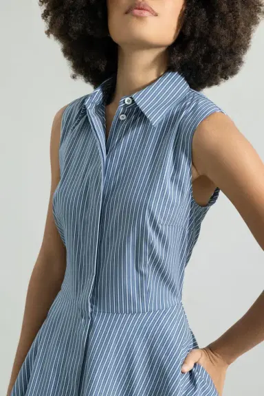 Michael Kors Collection Sleeveless Midi Shirt Dress | Thumbnail 3