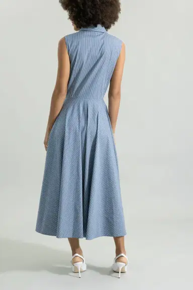 Michael Kors Collection Sleeveless Midi Shirt Dress | Thumbnail 4