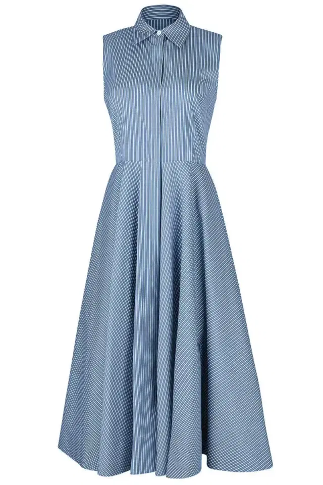 Sleeveless Midi Shirt Dress
