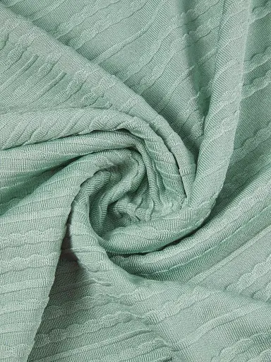 Misook Women's Scalloped Rib-Knit A-Line Midi-Skirt - Mystic Green | Thumbnail 6