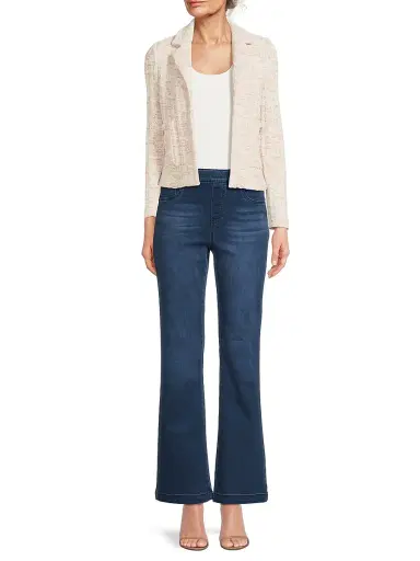 Misook Women's Open-Front Tweed Jacket | Thumbnail 2 Misook Women's Open-Front Tweed Jacket | Thumbnail 2