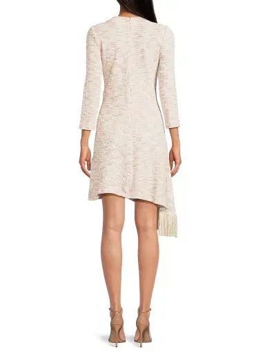 Misook Women's Tweed Faux-Wrap Knee-Length Dress | Thumbnail 5 Misook Women's Tweed Faux-Wrap Knee-Length Dress | Thumbnail 5