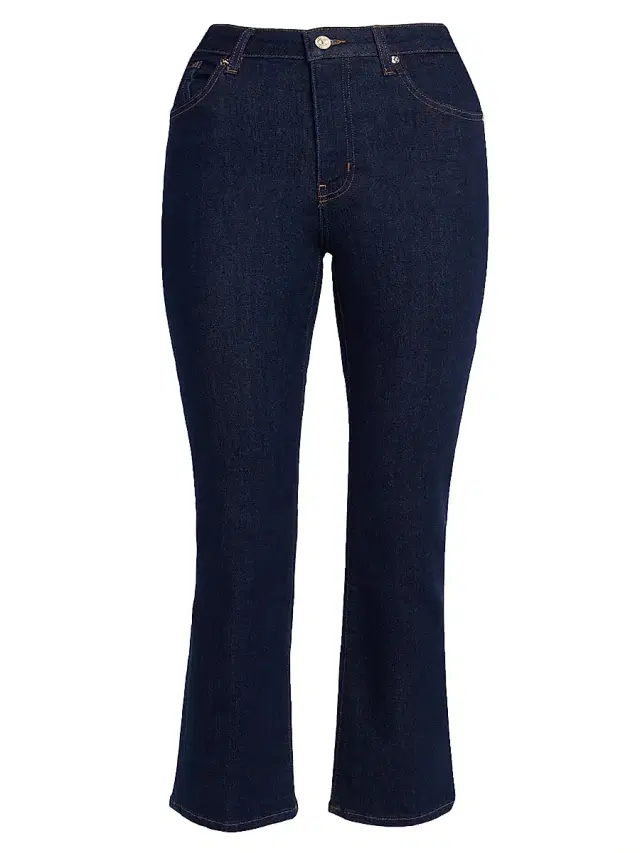 FRAME Women's The Reboot Crop High-Rise Jeans - Dark Blue