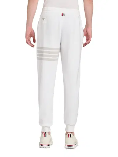 Thom Browne Men's 4 Bar Loopback Overdyed Sweatpants - White - Size XXL | Thumbnail 5 Thom Browne Men's 4 Bar Loopback Overdyed Sweatpants - White - Size XXL | Thumbnail 5