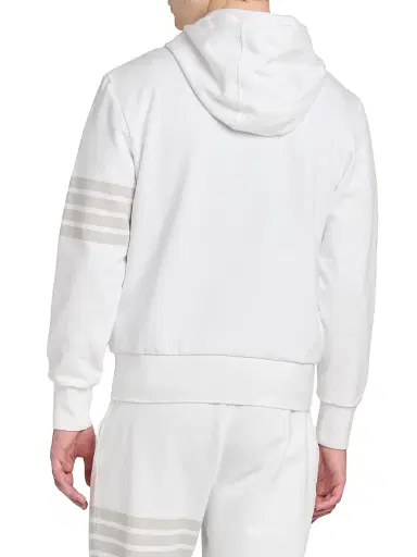 Thom Browne Men's 4 Bar Overdyed Loopback Cotton Hoodie | Thumbnail 5 Thom Browne Men's 4 Bar Overdyed Loopback Cotton Hoodie | Thumbnail 5