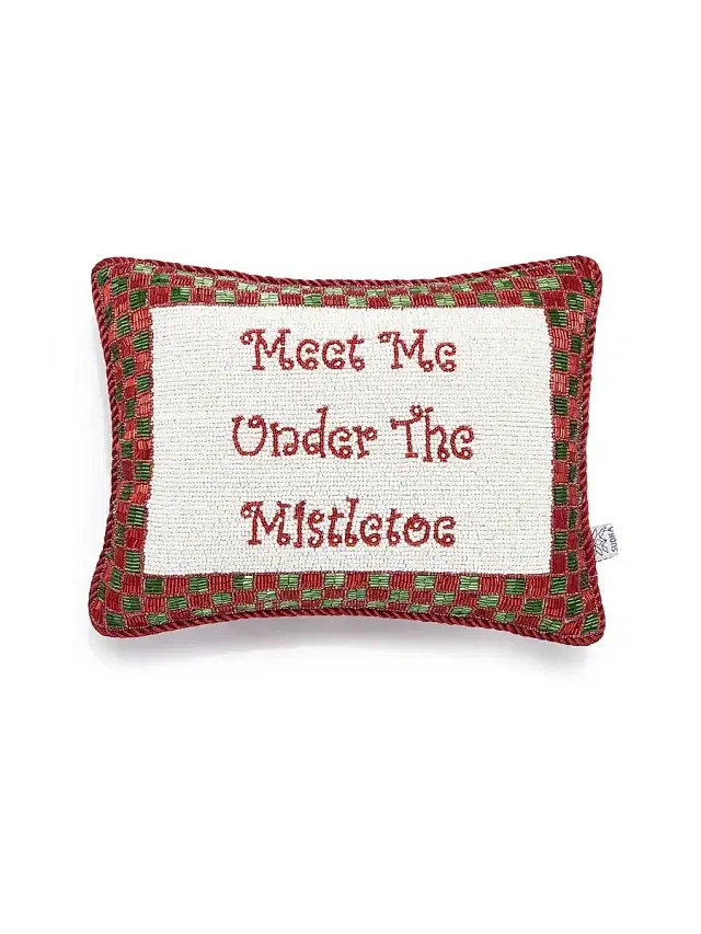 Sudha Pennathur Mistletoe Beaded Pillow