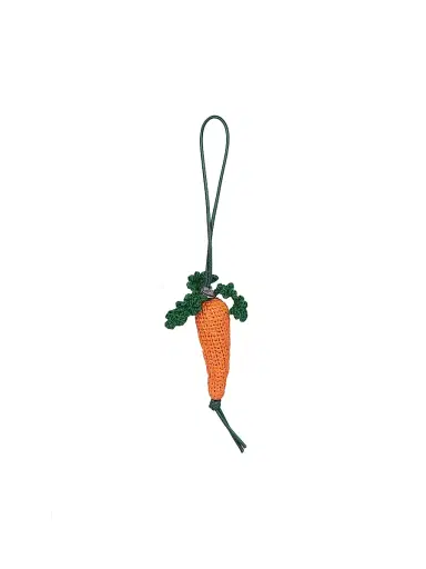 JW Anderson Women's Carrot Cotton-Leather Bag Charm - Orange | Thumbnail 1