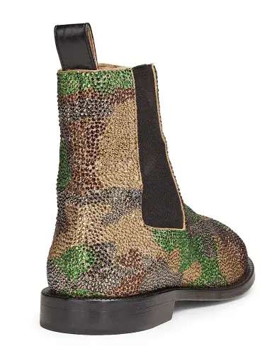 JW Anderson Women's 25MM Crystal-Embellished Camouflage Chelsea Boots | Thumbnail 3 JW Anderson Women's 25MM Crystal-Embellished Camouflage Chelsea Boots | Thumbnail 3