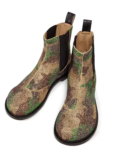 JW Anderson Women's 25MM Crystal-Embellished Camouflage Chelsea Boots | Thumbnail 4 JW Anderson Women's 25MM Crystal-Embellished Camouflage Chelsea Boots | Thumbnail 4