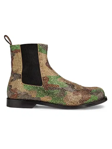 JW Anderson Women's 25MM Crystal-Embellished Camouflage Chelsea Boots | Thumbnail 1 JW Anderson Women's 25MM Crystal-Embellished Camouflage Chelsea Boots | Thumbnail 1