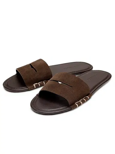 JW Anderson Women's Penny Slot Suede Sandals - Brown - Size 11 | Thumbnail 2 JW Anderson Women's Penny Slot Suede Sandals - Brown - Size 11 | Thumbnail 2