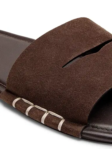 JW Anderson Women's Penny Slot Suede Sandals - Brown - Size 11 | Thumbnail 5 JW Anderson Women's Penny Slot Suede Sandals - Brown - Size 11 | Thumbnail 5