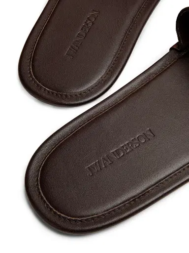 JW Anderson Women's Penny Slot Suede Sandals - Brown - Size 11 | Thumbnail 6 JW Anderson Women's Penny Slot Suede Sandals - Brown - Size 11 | Thumbnail 6