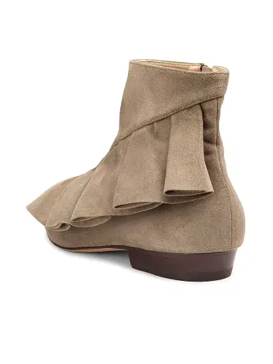 JW Anderson Women's 25MM Ruffled Suede Ankle Boots | Thumbnail 3 JW Anderson Women's 25MM Ruffled Suede Ankle Boots | Thumbnail 3