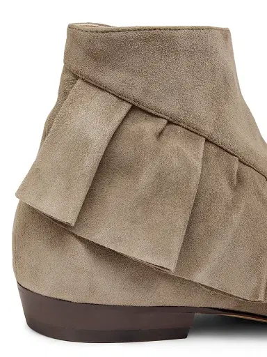 JW Anderson Women's 25MM Ruffled Suede Ankle Boots | Thumbnail 5 JW Anderson Women's 25MM Ruffled Suede Ankle Boots | Thumbnail 5