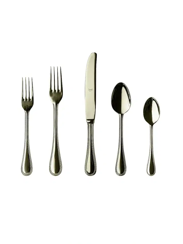 Mepra Perla Champagne 5-Piece Flatware Set - Silver