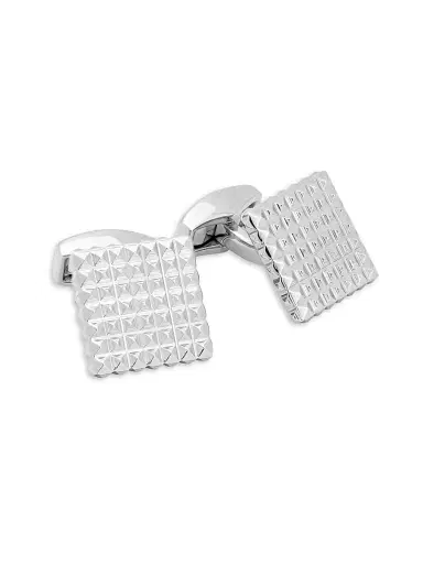 Tateossian Men's Silvertone 3D Pyramid Cufflinks | Thumbnail 1 Tateossian Men's Silvertone 3D Pyramid Cufflinks | Thumbnail 1