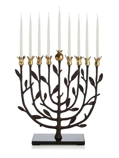 Michael Aram Pomegranate Kosher Menorah | Thumbnail 1 Michael Aram Pomegranate Kosher Menorah | Thumbnail 1