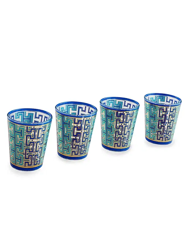 Madrid 4-Piece Glass Set - Blue