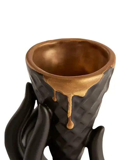 Jonathan Adler Gilded I-Scream Bud Vase - Black Gold | Thumbnail 3 Jonathan Adler Gilded I-Scream Bud Vase - Black Gold | Thumbnail 3