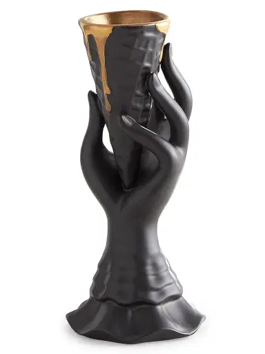Jonathan Adler Gilded I-Scream Bud Vase - Black Gold | Thumbnail 4 Jonathan Adler Gilded I-Scream Bud Vase - Black Gold | Thumbnail 4