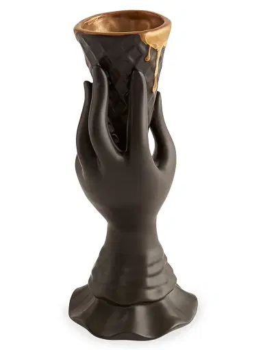 Jonathan Adler Gilded I-Scream Bud Vase - Black Gold | Thumbnail 1 Jonathan Adler Gilded I-Scream Bud Vase - Black Gold | Thumbnail 1