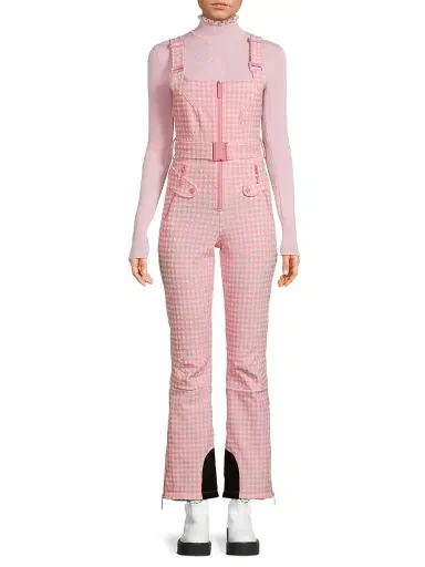 Cordova Women's Fernie Gingham Ski Bib - Peony Gingham - Size XL | Thumbnail 3