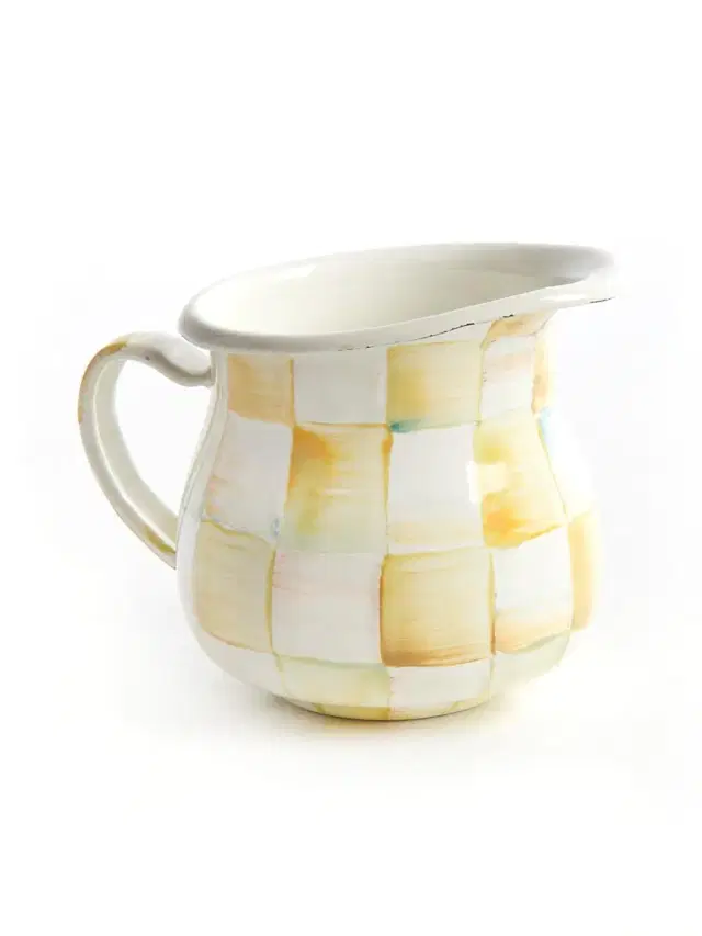 Parchment Check Creamer Large