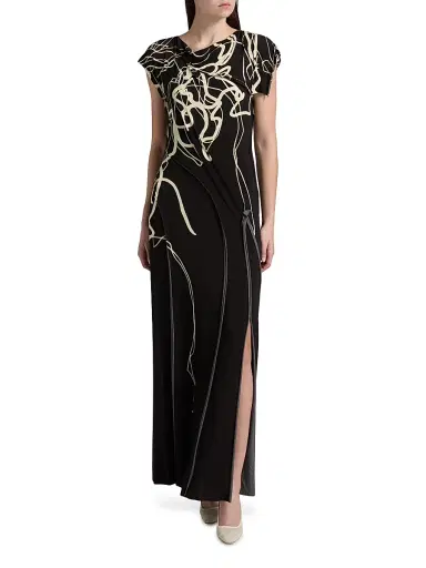 Jason Wu Collection Women's Scribble Floral Print Jersey Gown | Thumbnail 3 Jason Wu Collection Women's Scribble Floral Print Jersey Gown | Thumbnail 3