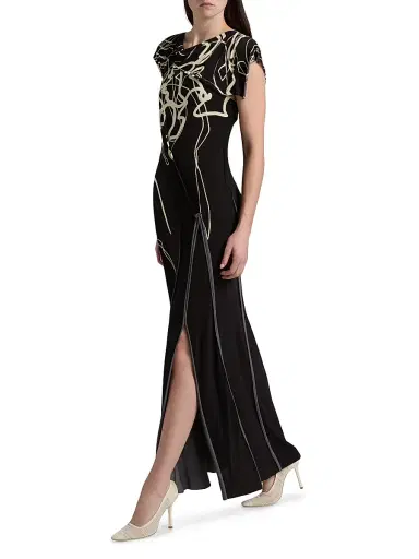 Jason Wu Collection Women's Scribble Floral Print Jersey Gown | Thumbnail 4 Jason Wu Collection Women's Scribble Floral Print Jersey Gown | Thumbnail 4